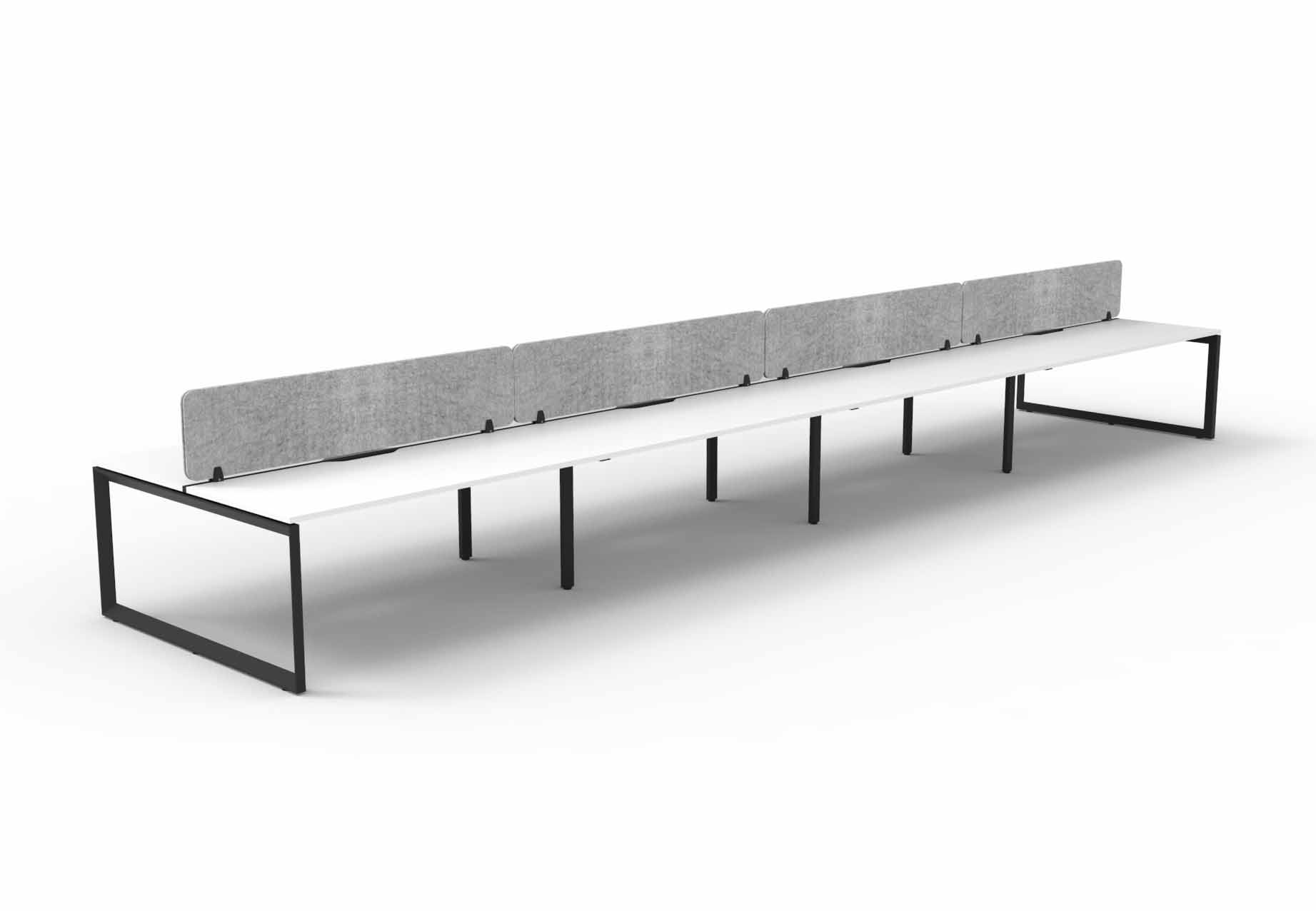 Loop 8 Person Double Sided Workstation - with Eco Screen